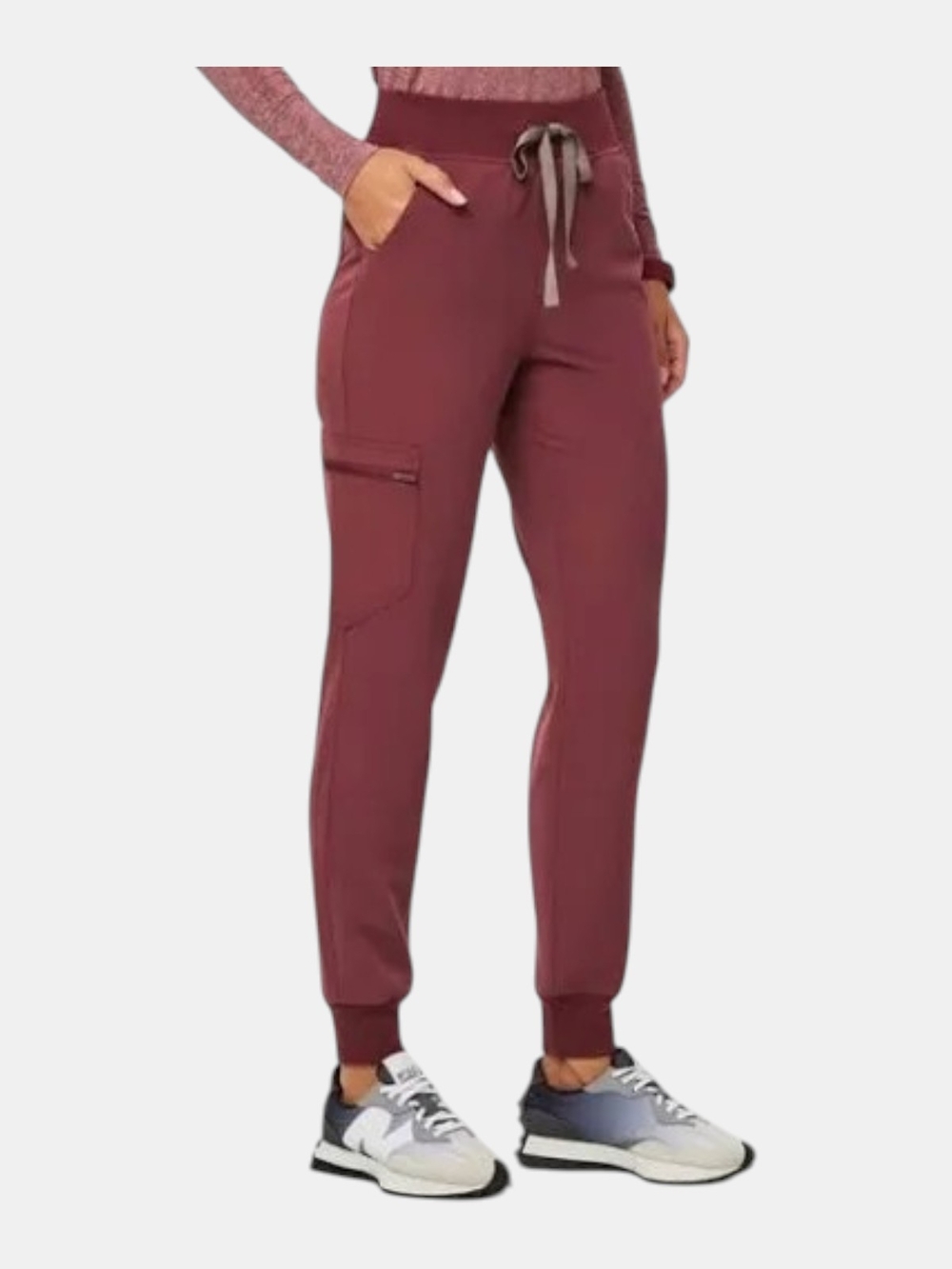 Figs Dark Cherry High Waisted Zamora